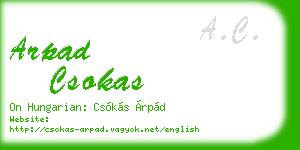 arpad csokas business card